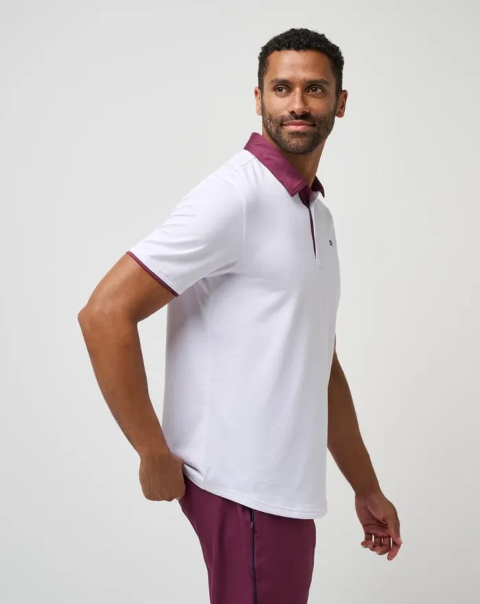 Men HOME GAME POLO White TravisMathew Polos