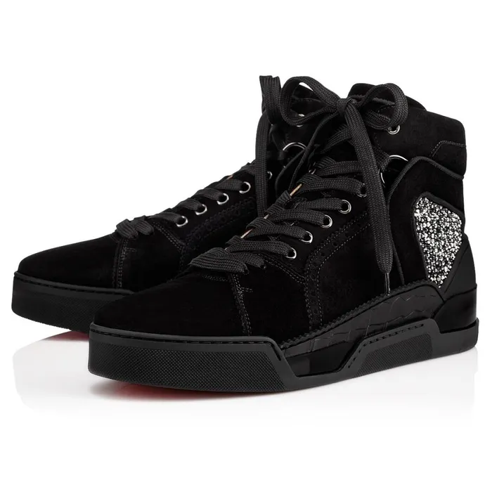 Men Loubikick Hightop Sneakers 8211 Suede 8211 Black Black Christian Louboutin High Top Sneakers Men Loubikick Hightop Sneakers 8211 Suede 8211 Black Black Christian Louboutin High Top Sneakers