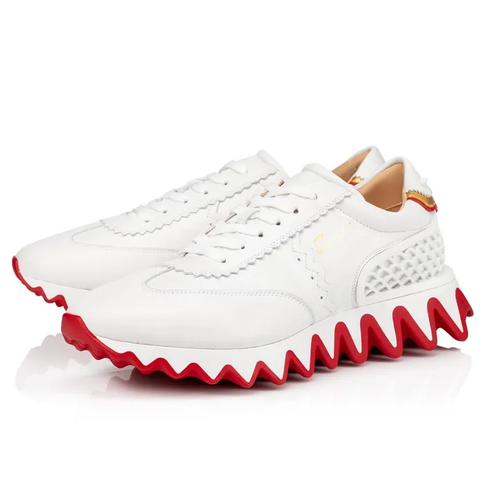 Men Loubishark Man Sneakers 8211 Calf Leather 8211 White White Christian Louboutin Low Top Sneakers Men Loubishark Man Sneakers 8211 Calf Leather 8211 White White Christian Louboutin Low Top Sneakers