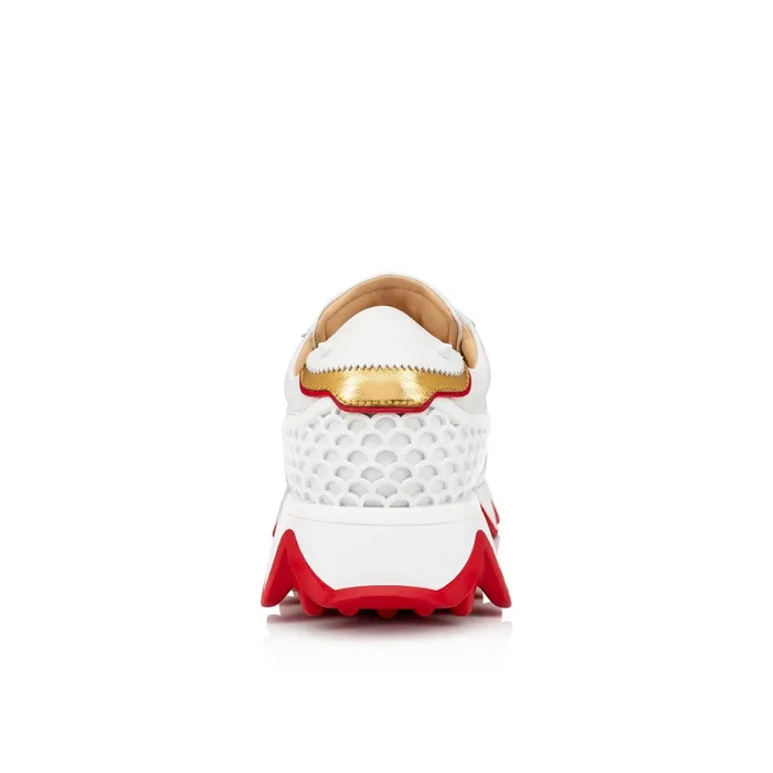 Men Loubishark Man Sneakers 8211 Calf Leather 8211 White White Christian Louboutin Low Top Sneakers