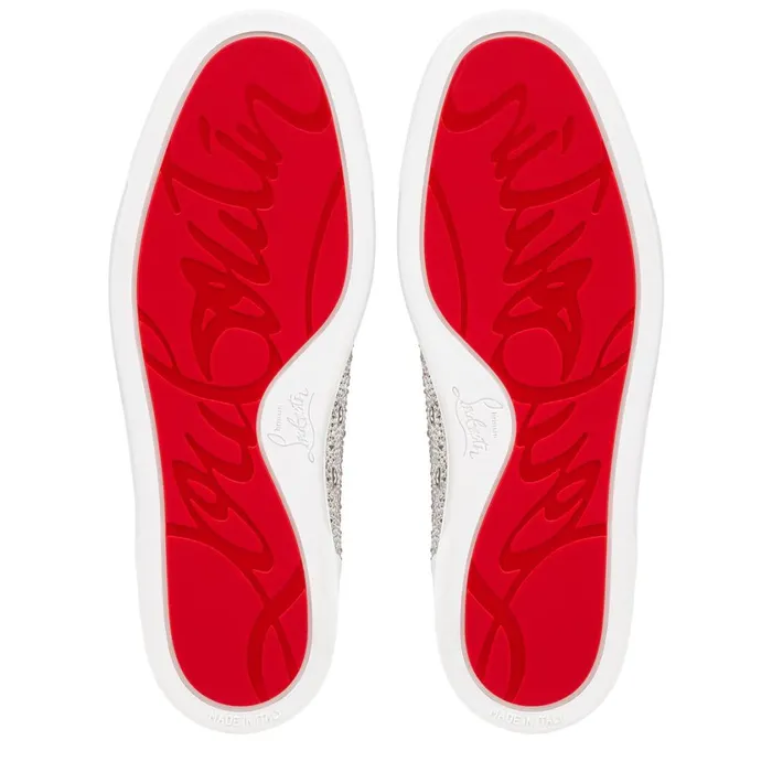 Men Louis Hightop Sneakers 8211 Suede And Strass 8211 White White Christian Louboutin High Top Sneakers