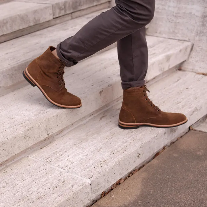 Men Nisolo Boots AllWeather Andres Boot Waxed Brown