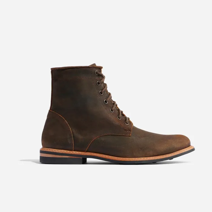 Men Nisolo Boots AllWeather Andres Boot Waxed Brown