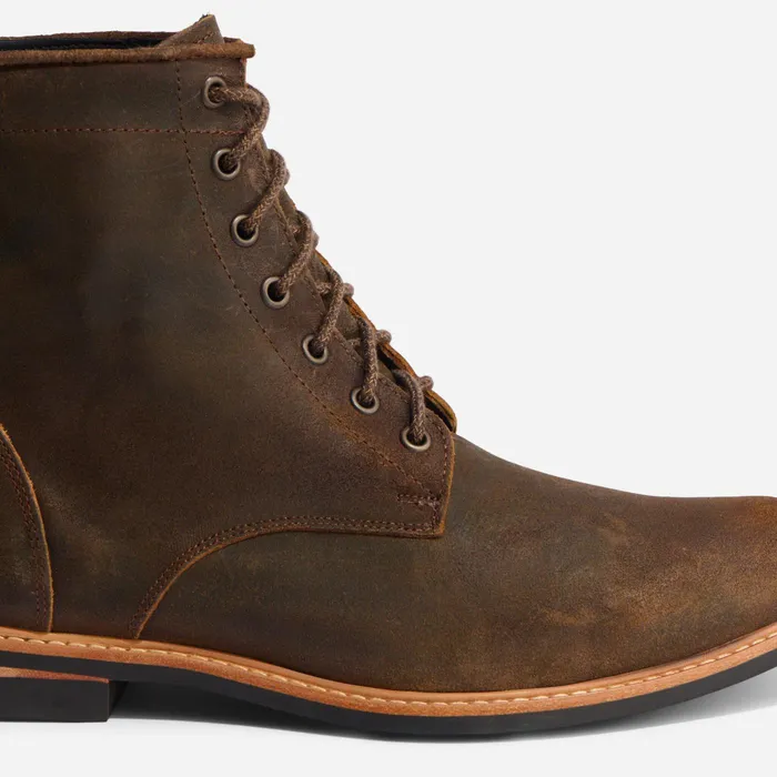 Men Nisolo Boots AllWeather Andres Boot Waxed Brown