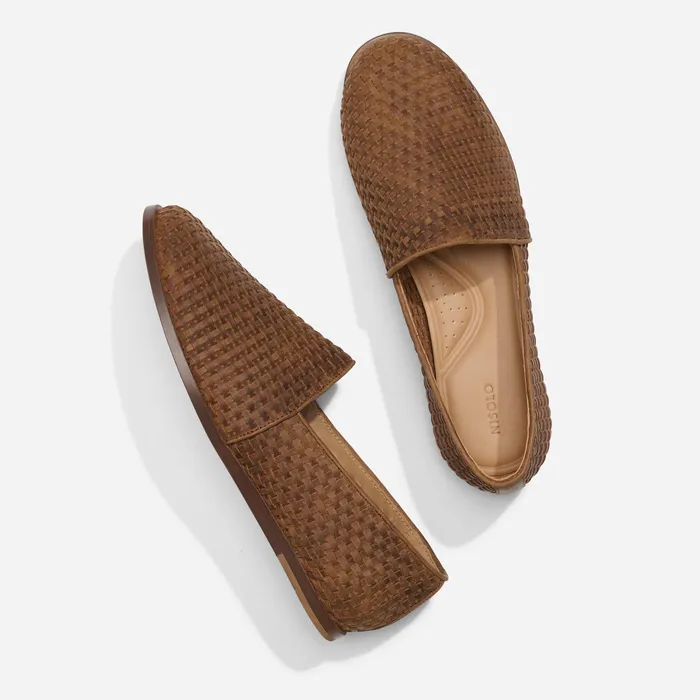 Men Nisolo Sandals and Slip Ons Alejandro Woven SlipOn 20 Woven Tobacco