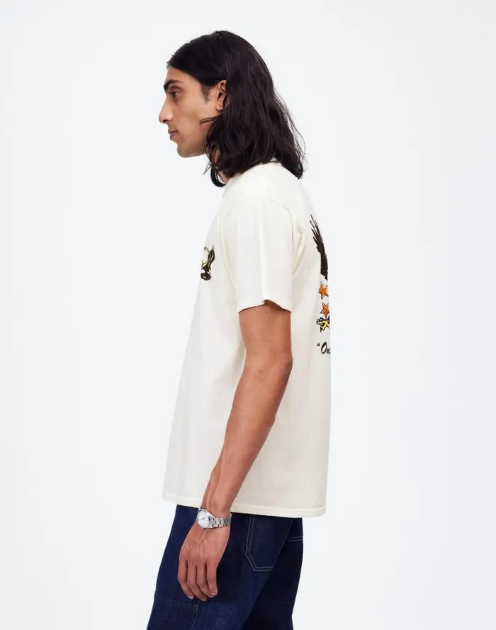 Men One Of These Days Screaming Eagle Graphic Tee Bone Madewell Tees