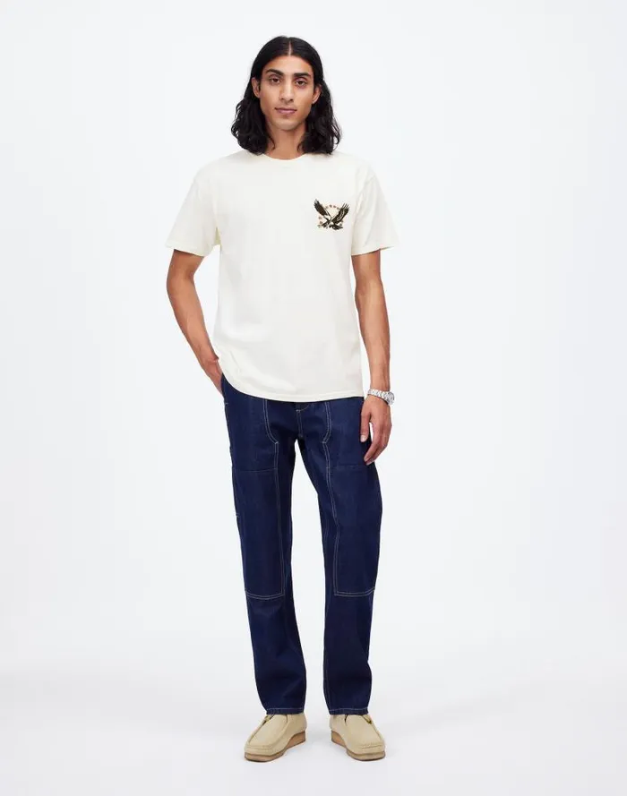Men One Of These Days Screaming Eagle Graphic Tee Bone Madewell Tees