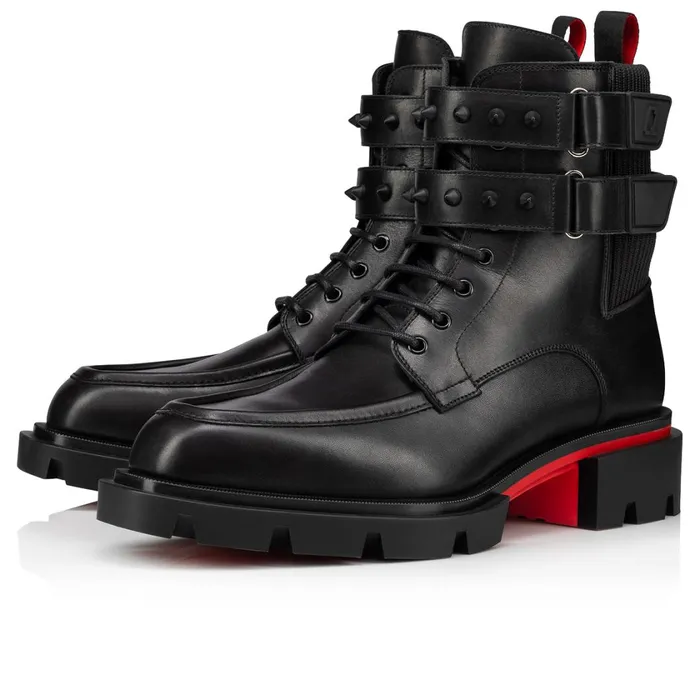 Men Our Fight Boots 8211 Calf Leather And Mesh 8211 Black Black Christian Louboutin Ankle Boots Men Our Fight Boots 8211 Calf Leather And Mesh 8211 Black Black Christian Louboutin Ankle Boots