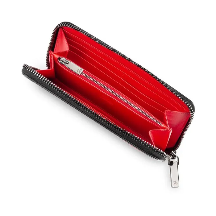 Men Panettone Wallet Wallet 8211 Calf Leather And Rubber 8211 Black Red Christian Louboutin Wallets and Cardholders