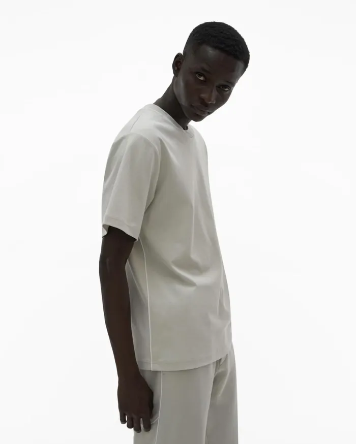 Men Piped Logo Tee Smoke Helmut Lang TShirts