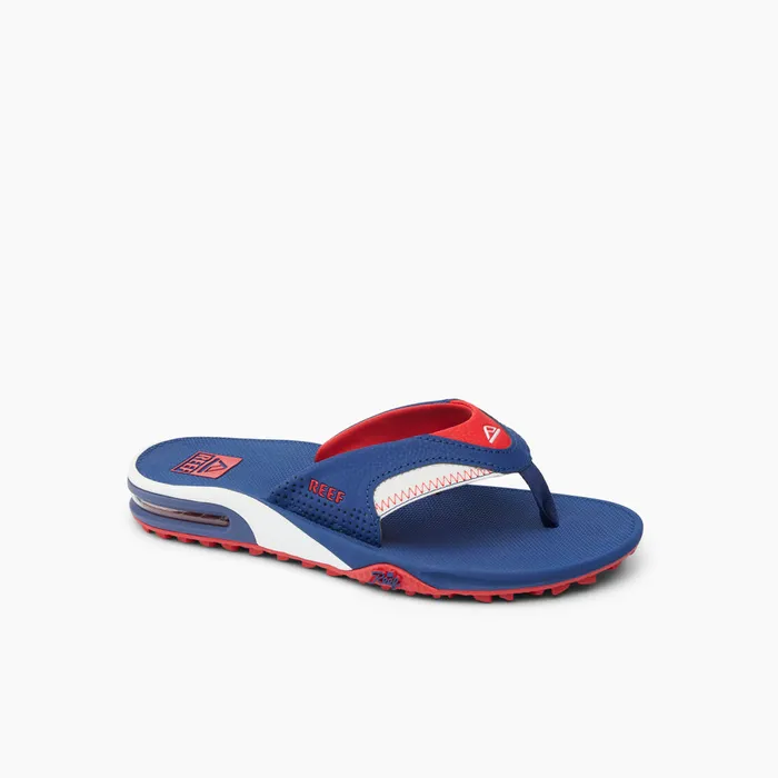 Men Reef Sandals Fanning Pregame Redwhiteblue