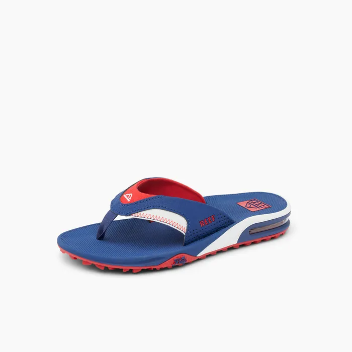 Men Reef Sandals Fanning Pregame Redwhiteblue