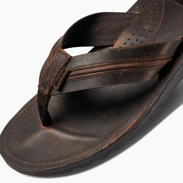 Men Reef Sandals Voyage Lux Dark Brown Men Reef Sandals Voyage Lux Dark Brown
