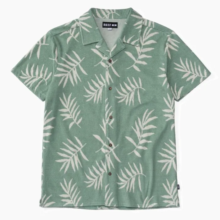 Men Reef TShirts and Shirts Kenji Short Sleeve Terry Knit Shirt Almond Milk Men Reef TShirts and Shirts Kenji Short Sleeve Terry Knit Shirt Almond Milk