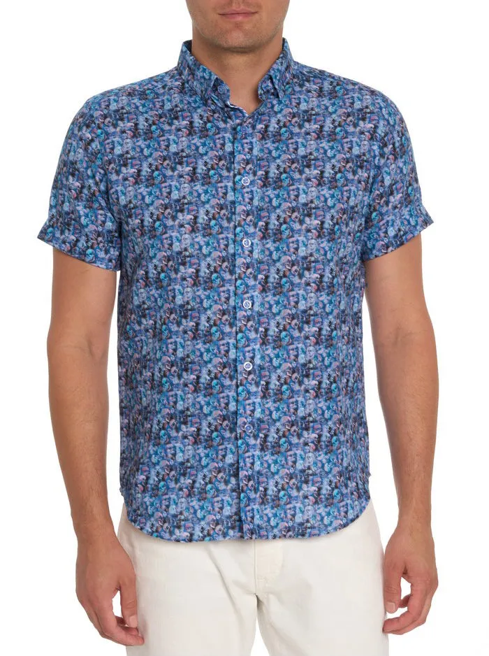Men Robert Graham Button Down Shirts ELMONT SHORT SLEEVE BUTTON DOWN SHIRT MULTI Men Robert Graham Button Down Shirts ELMONT SHORT SLEEVE BUTTON DOWN SHIRT MULTI