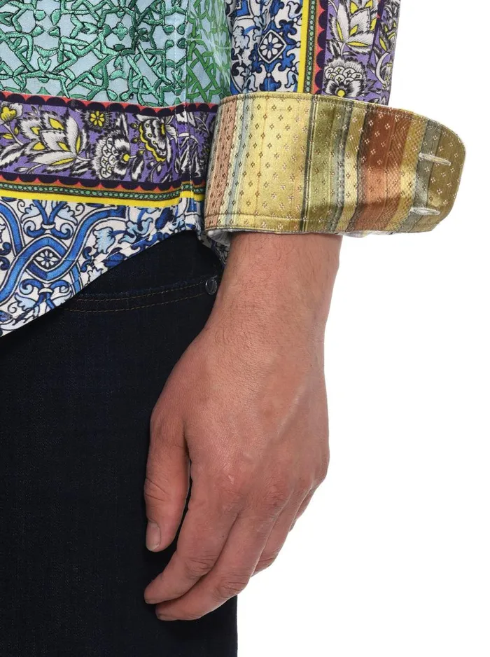 Men Robert Graham Button Down Shirts LIMITED EDITION OUTER PROVINCE LONG SLEEVE BUTTON DOWN SHIRT MULTI