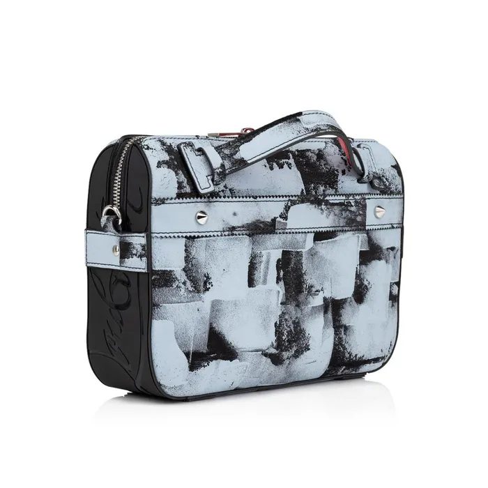 Men Ruisbuddy Messenger Bag 8211 Leather And Rubber 8211 Paseo Blue Christian Louboutin Crossbody Bags