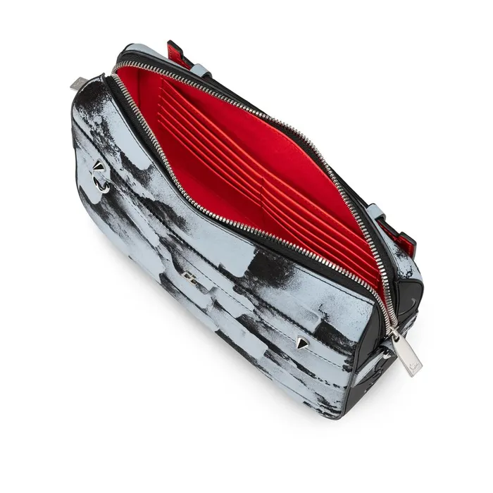 Men Ruisbuddy Messenger Bag 8211 Leather And Rubber 8211 Paseo Blue Christian Louboutin Crossbody Bags
