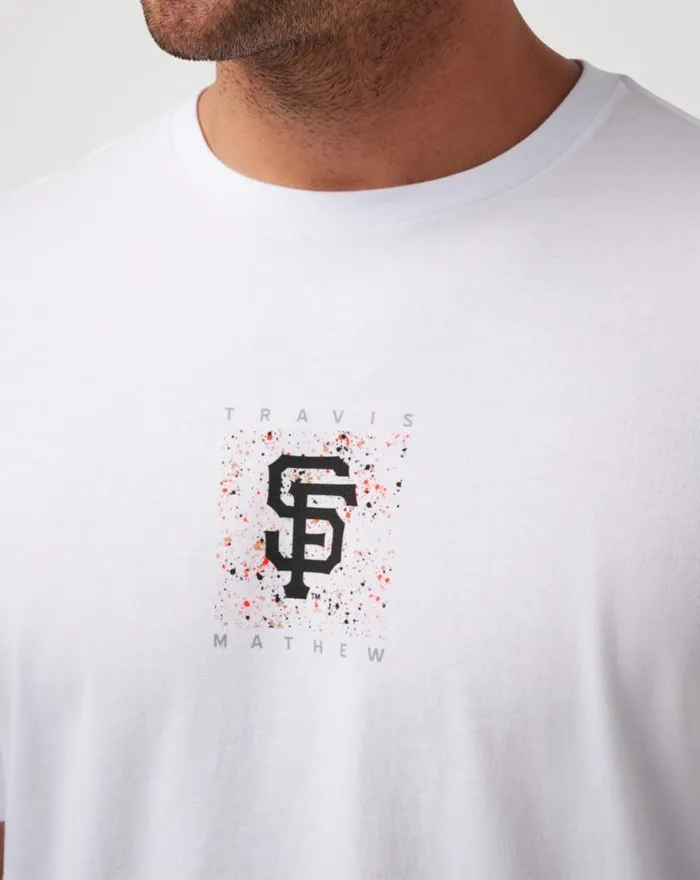 Men SAN FRANCISCO GIANTS IN THE DUGOUT TEE White TravisMathew Tees