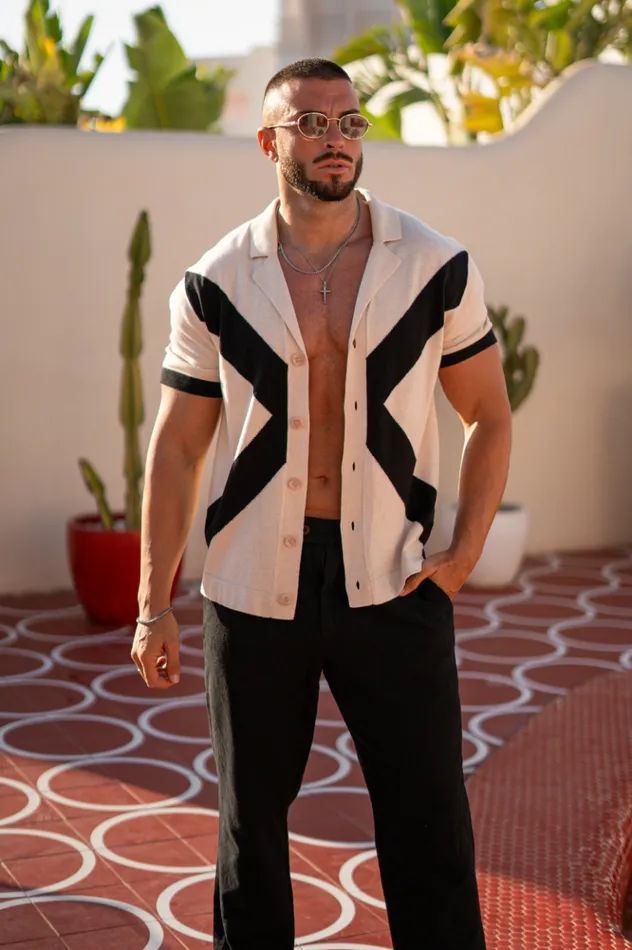 Men Shirts Runaway The Label ARCHIE SHIRT Sandblack