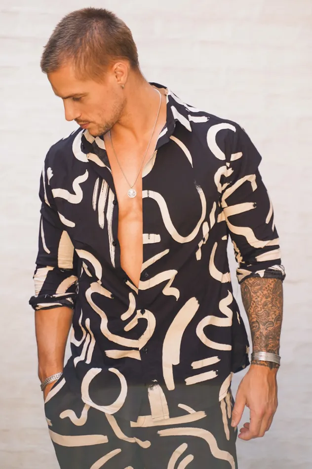 Men Shirts Runaway The Label LS SHIRT York Black Men Shirts Runaway The Label LS SHIRT York Black