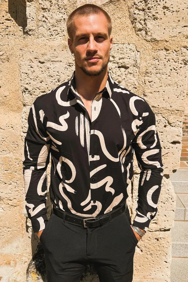 Men Shirts Runaway The Label LS SHIRT York Black Men Shirts Runaway The Label LS SHIRT York Black