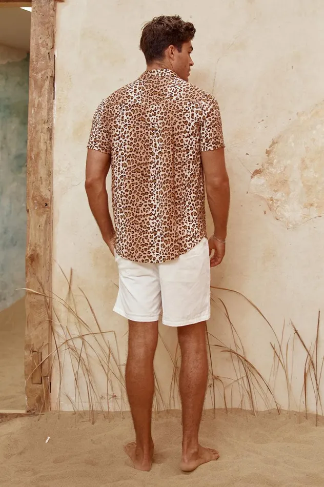 Men Shirts Runaway The Label LEOPARD SHIRT Leopard