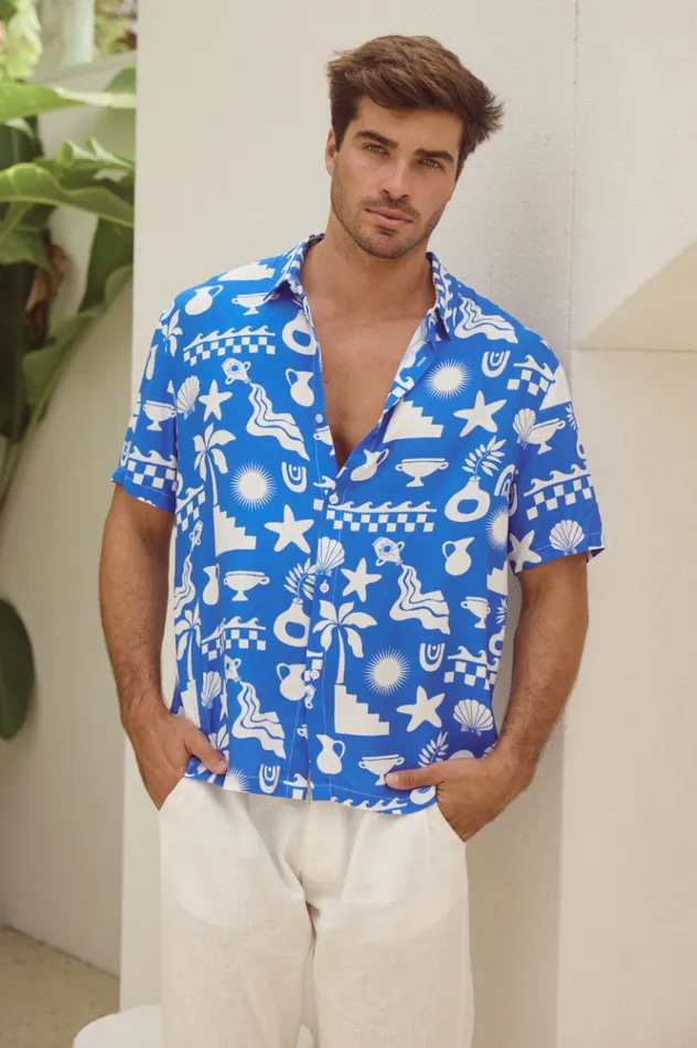 Men Shirts Runaway The Label MATTY SHIRT Bluewhite