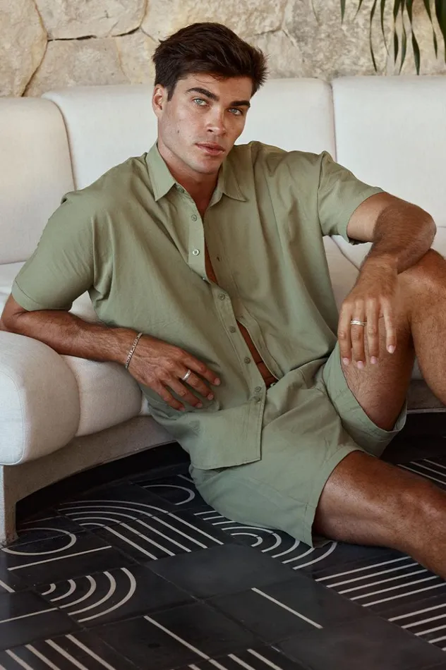 Men Shirts Runaway The Label SATORI SHIRT Khaki