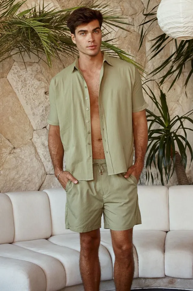 Men Shirts Runaway The Label SATORI SHIRT Khaki