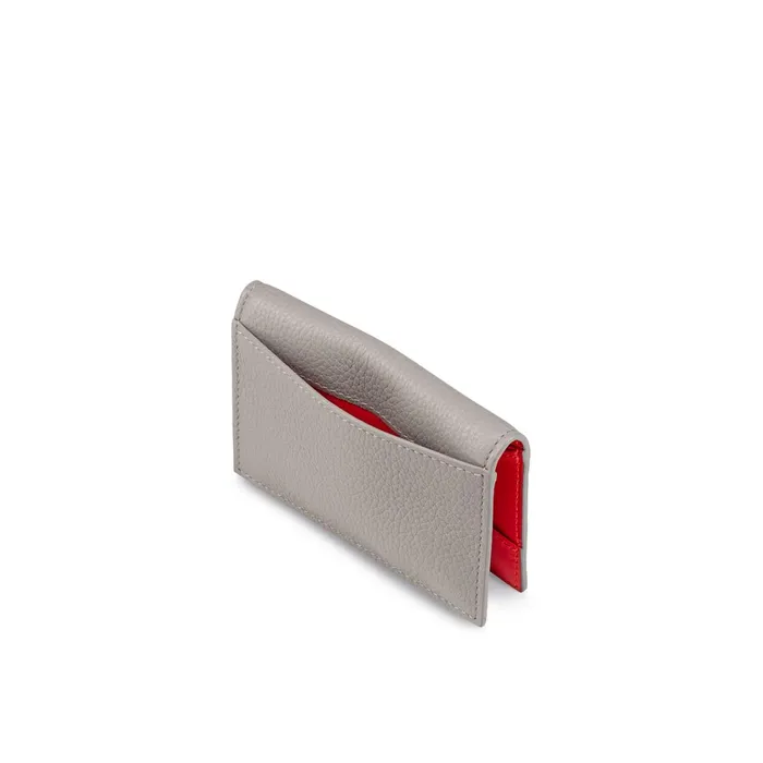 Men Sifnos Card Holder Card Holder 8211 Grained Calf Leather And Rubber 8211 Goose Grey Christian Louboutin Wallets and Cardholders