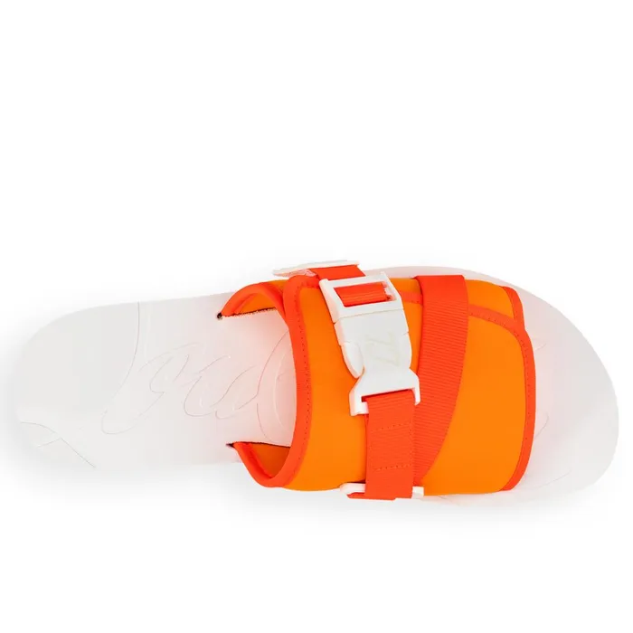 Men Siwa Clip Sandals 8211 Neoprene 8211 Fluo Orange Orange Christian Louboutin Sandals and Espadrilles