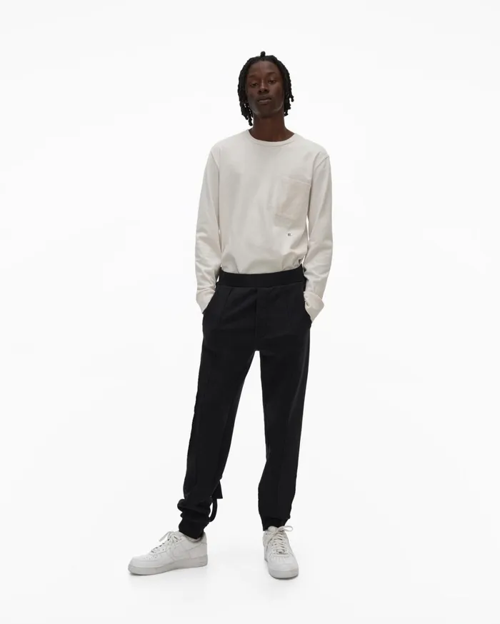 Men Strap Sweatpant Basalt Black Helmut Lang Pants