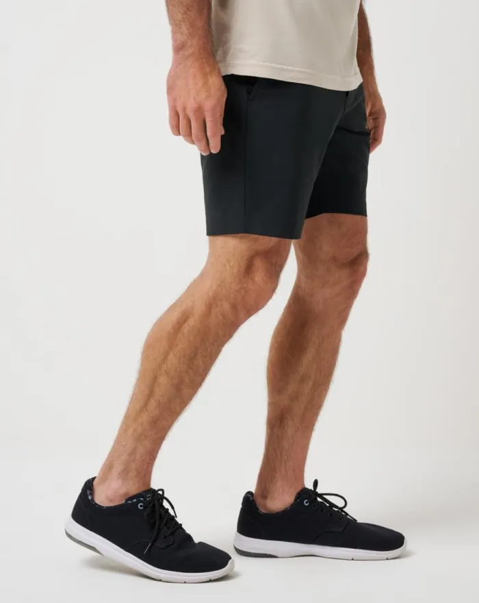 Men TECH CHINO SHORT 8IN Black TravisMathew Shorts