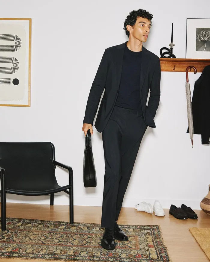 Men Theory Blazers Jackets Clinton Blazer In Precision Ponte Black