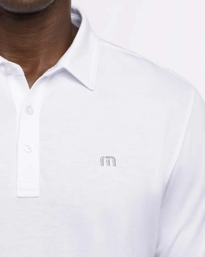Men TOUR GUIDE POLO White TravisMathew Polos