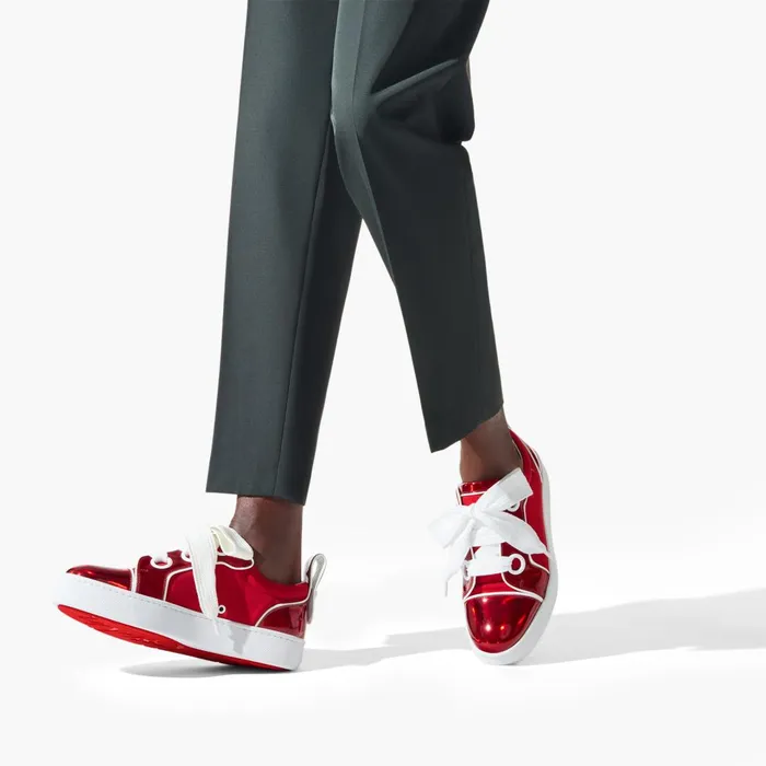 Men Toy Toy Man Lowtop Sneakers 8211 Patent Calf Psychic And Neoprene 8211 Loubi Red Christian Louboutin Low Top Sneakers