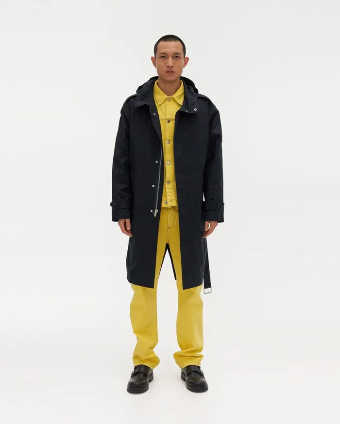 Men Trench Parka Patrol Navy Helmut Lang Outerwear