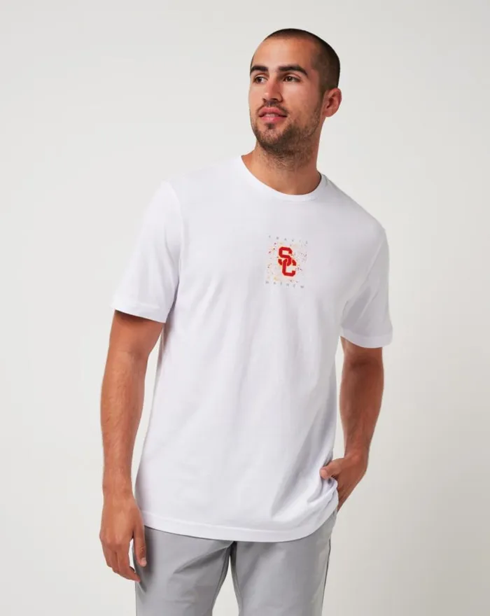 Men USC SCHOOL SPIRIT TEE White TravisMathew Tees