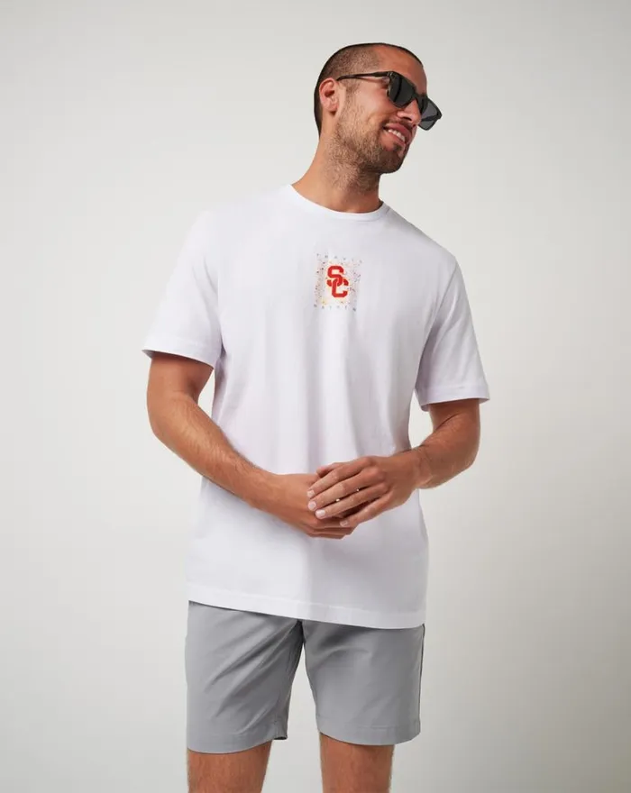 Men USC SCHOOL SPIRIT TEE White TravisMathew Tees