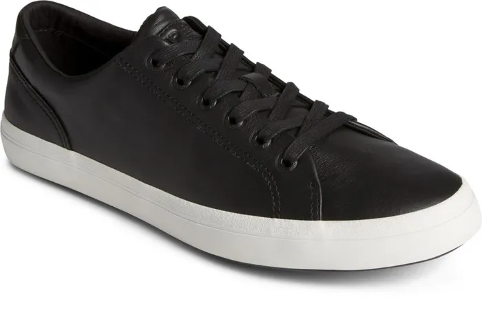 MenWomen Striper II LLT Leather Sneaker Black Sperry Sneakers