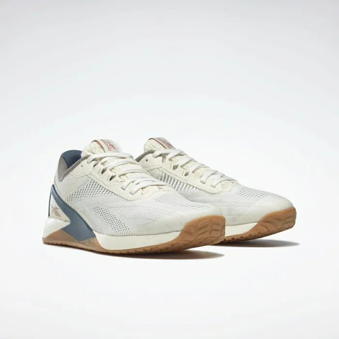Nano Womens Reebok Nano X1 Vegan Training Shoes Classic White Harmony Green Brave Blue