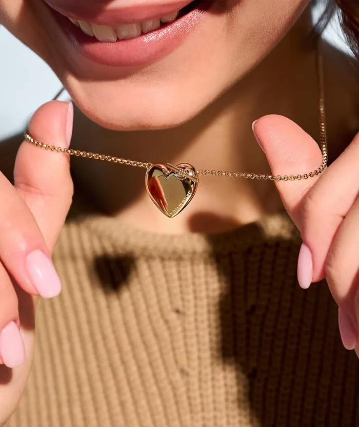 Necklaces Women Olivia Burton Knot Heart Gold Necklace