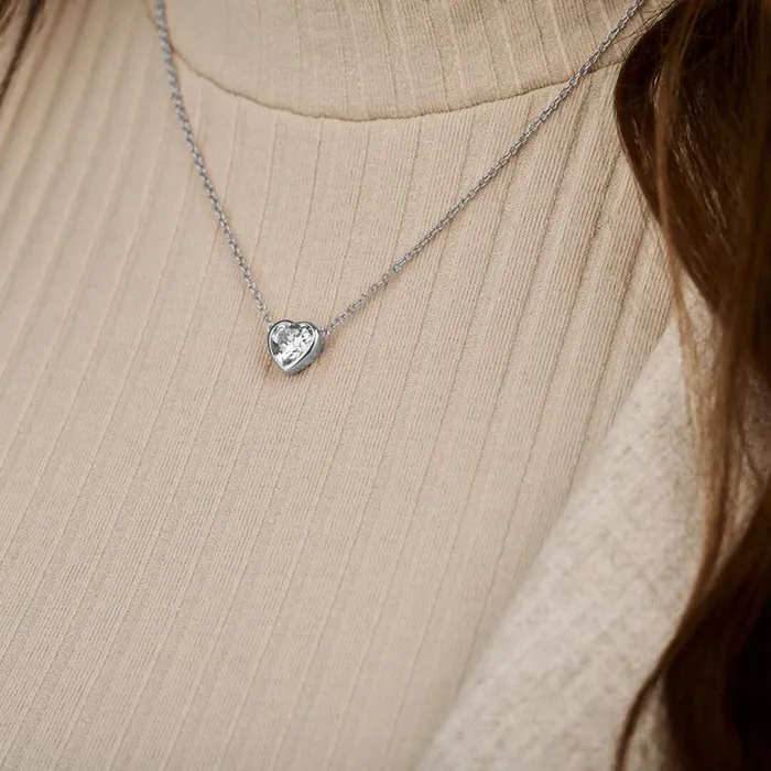 Necklaces Women Olivia Burton Silver Heart Necklace
