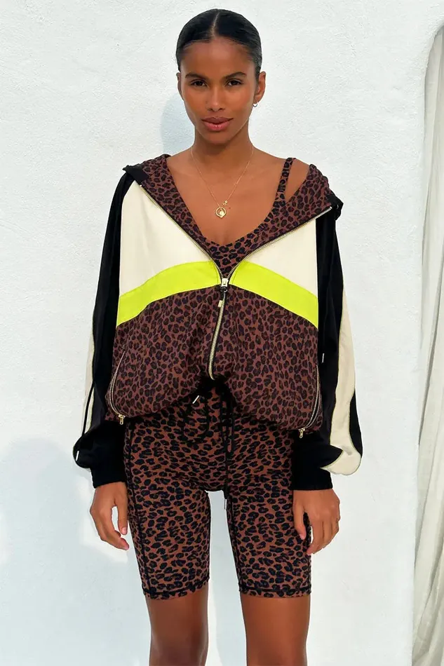 Never Fully Dressed Jackets and Coats Leopard Windbreaker Jacket 8211 Women