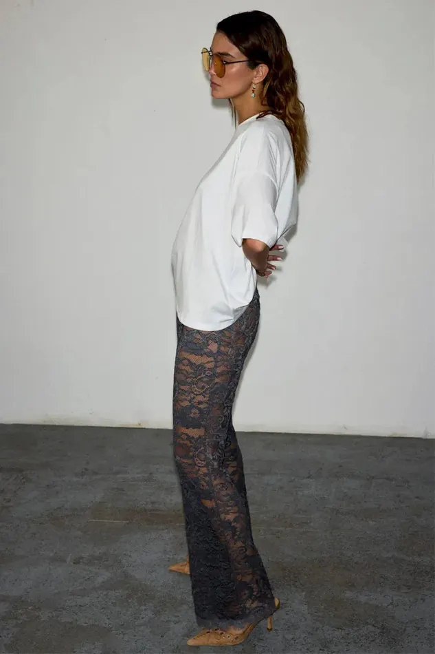 Never Fully Dressed Petite Charcoal Lace Trousers Petite 8211 Women