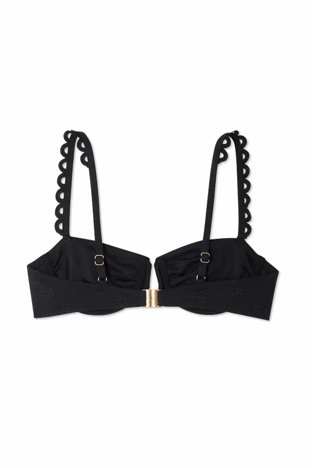 Never Fully Dressed Swim Broderie Black Bikini Top 8211 Women