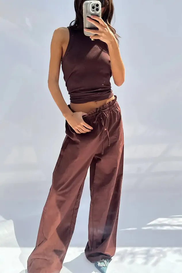 Never Fully Dressed Tops and TShirts Chocolate Ribbed Tank 8211 Women
