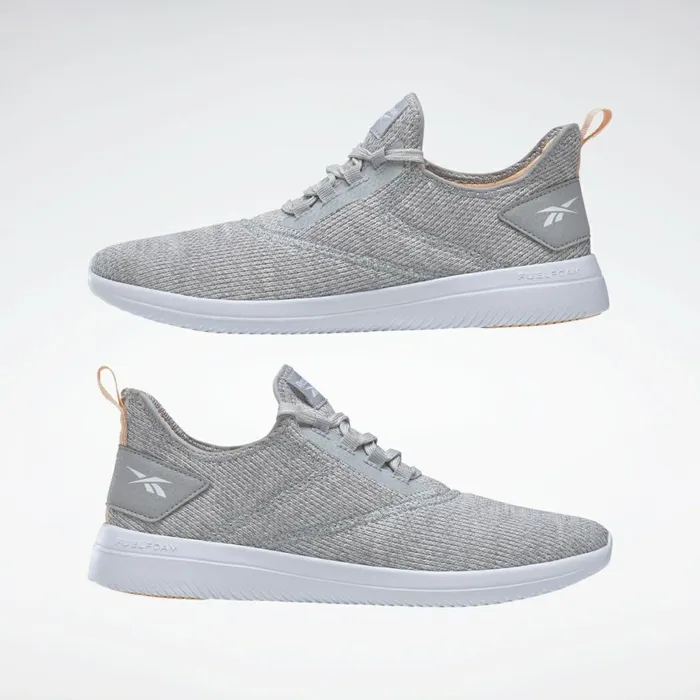 Nursing Shoes Womens Reebok PennyMoon Shoes Cold Grey 2 Aura Orange White