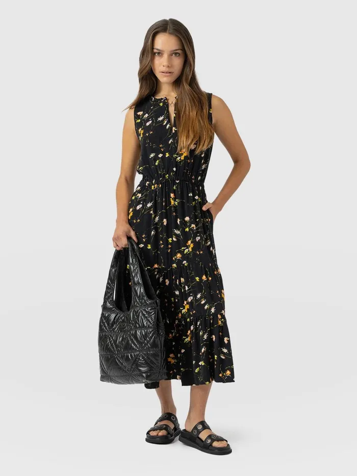 Orla Dress 8211 Black Floral Black Floral Women Saint And Sofia Dresses